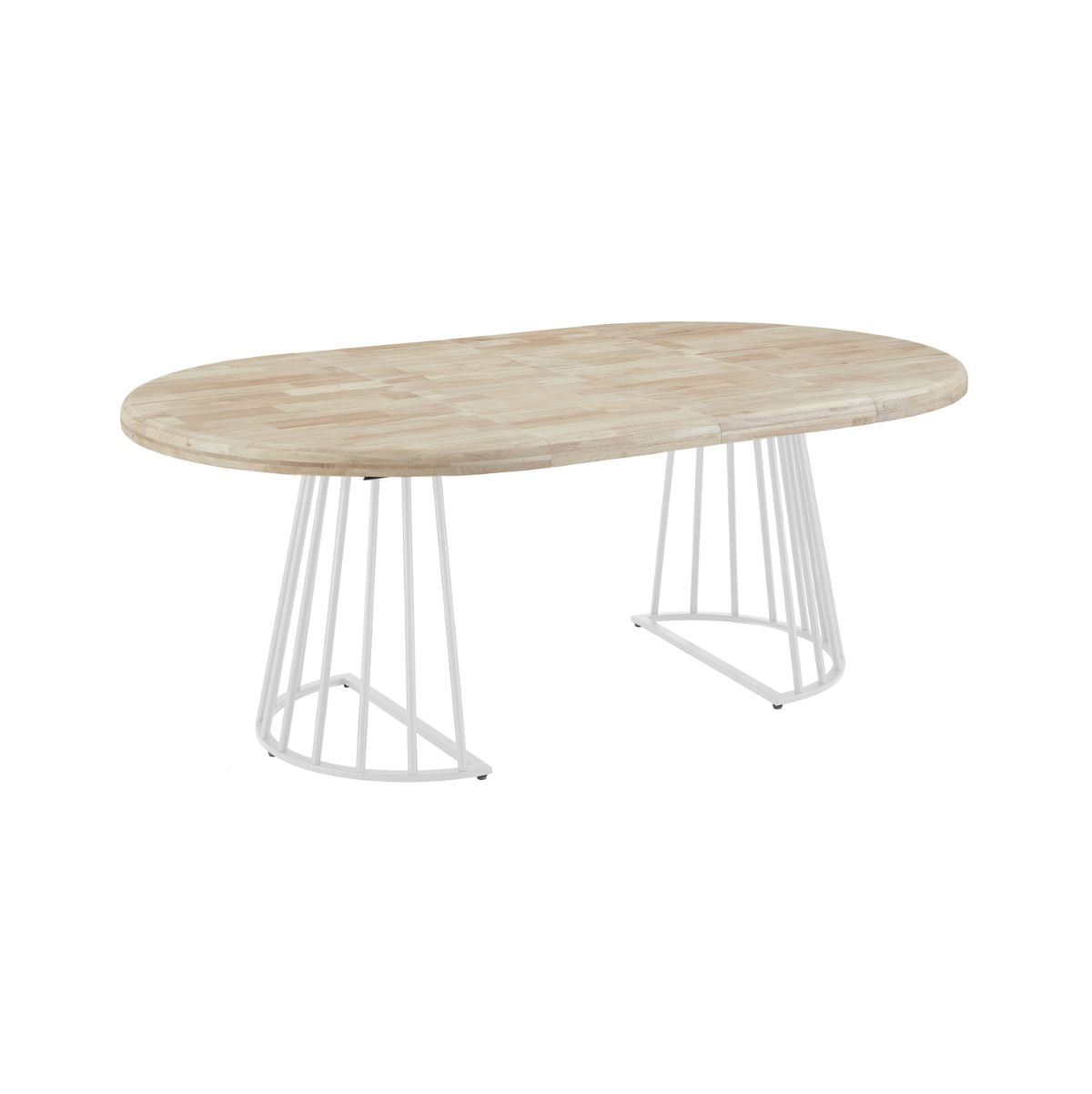 Mesa-de-comedor-Brad-extensible-diseño-redondo-nordish-blanco-Ø120-cm-extendida