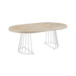 Mesa-de-comedor-Brad-extensible-diseño-redondo-nordish-blanco-Ø120-cm-extendida