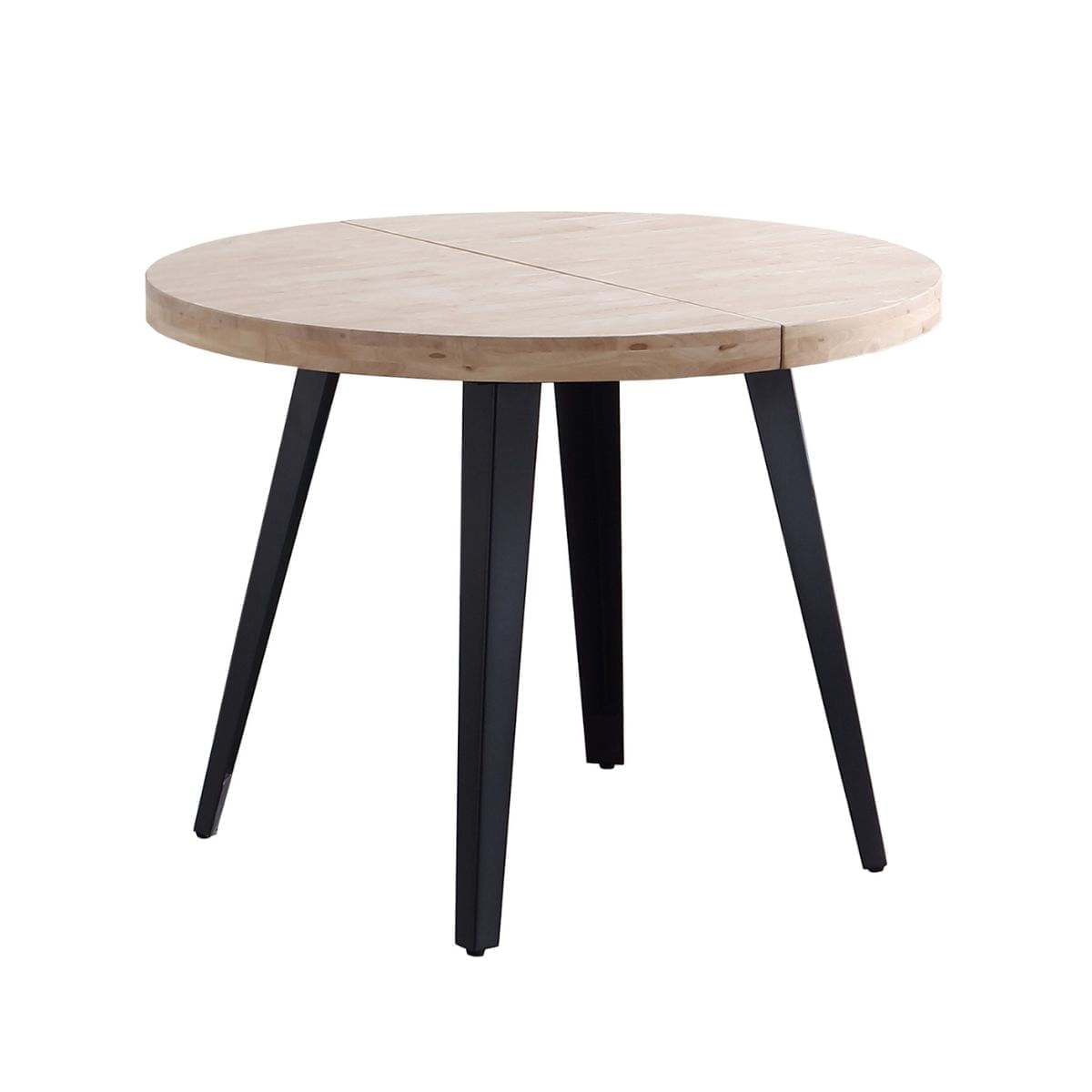 Mesa-de-comedor-extensible-Berg-diseño-redondo-roble-nordish-negro-76x120-160-200x120-cm