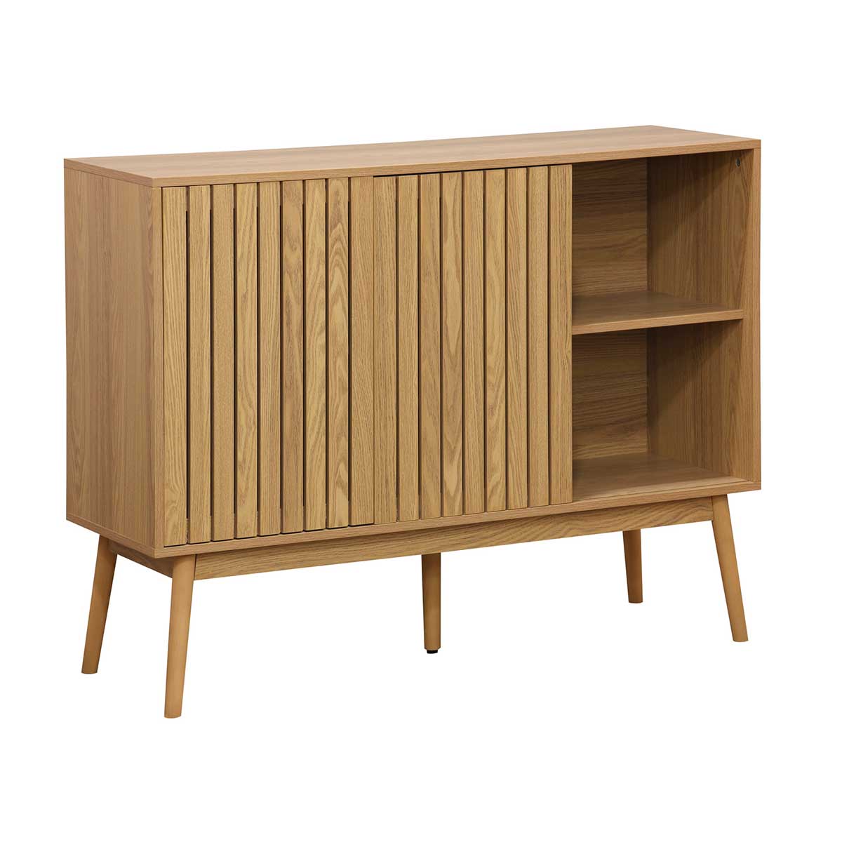 Consola-baja-Trend-2-puertas-correderas---2-cajones-natural-90x115x40-cm-2