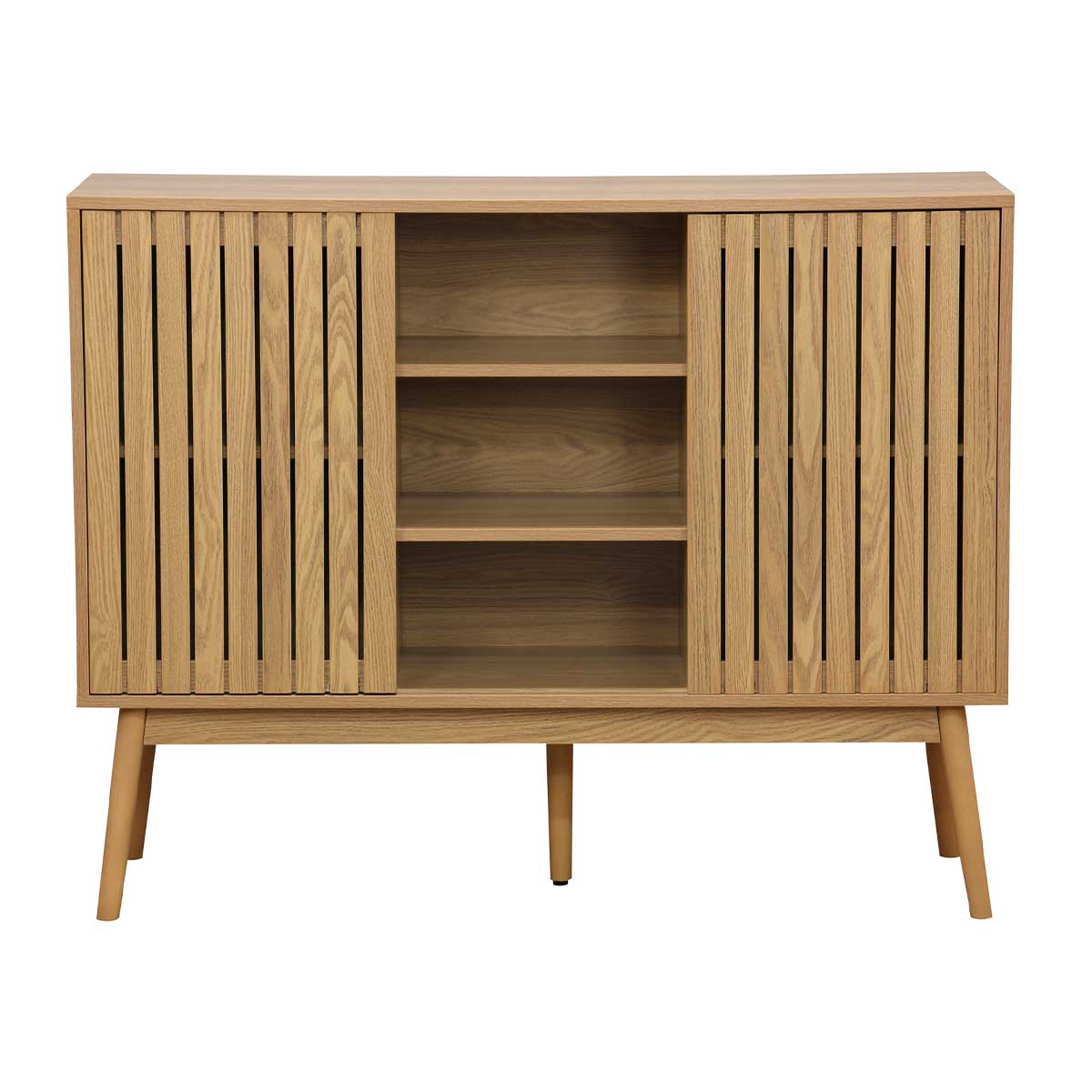 Consola-baja-Trend-2-puertas-correderas---2-cajones-natural-90x115x40-cm-3