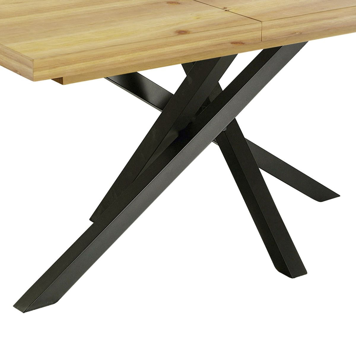 Mesa-extensible-Xena-doble-apertura-cedro-negro-76x140-180-220x90-cm-detalle
