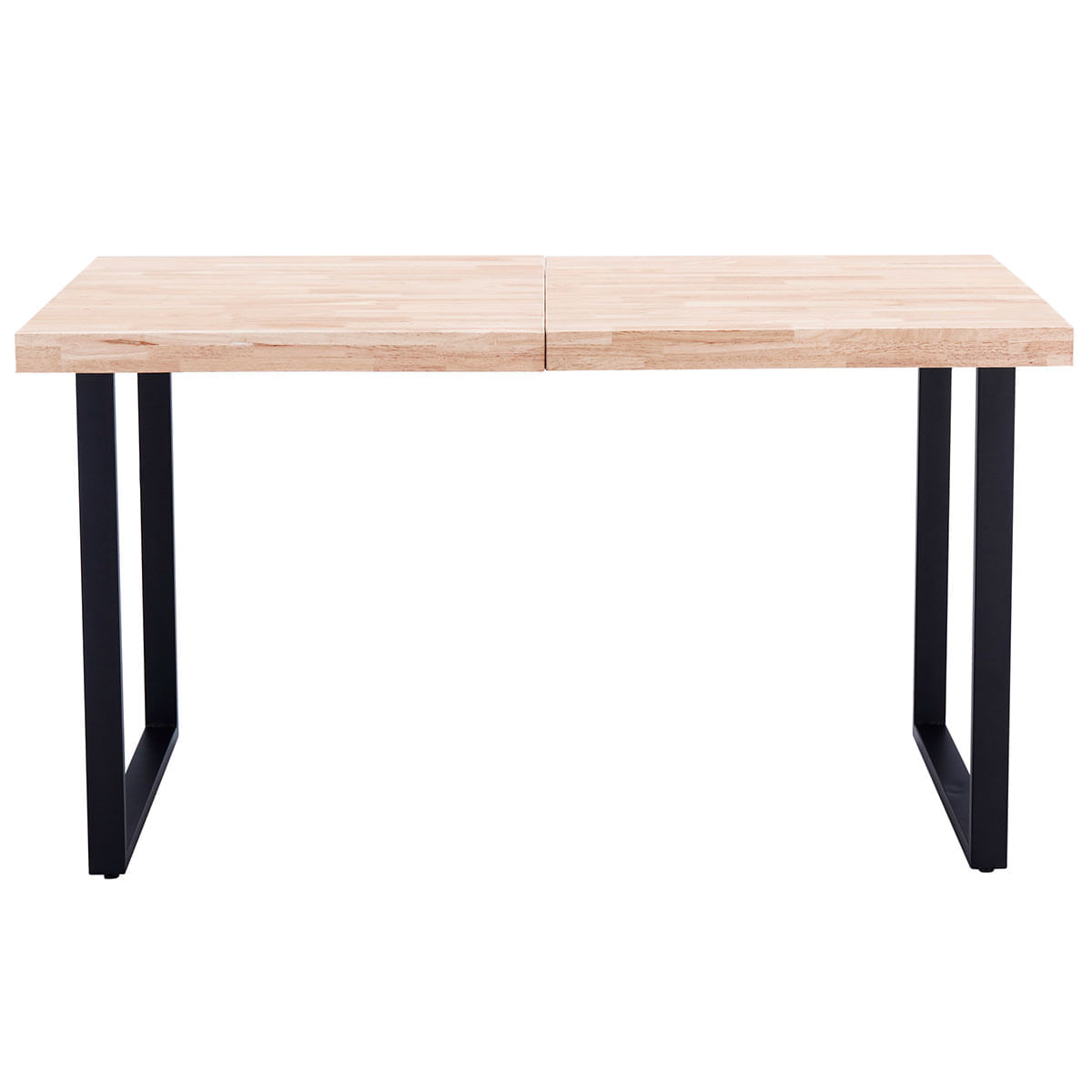 Mesa-de-comedor-extensible-Steve-diseño-nordico-roble-Nordish-negro-76x140-180x80-cm-vista-frontal