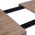 Mesa-de-comedor-extensible-Steve-diseño-nordico-roble-Honey-negro-76x140-180x80-cm-detalle-extension