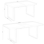 Mesa-de-comedor-extensible-Steve-diseño-nordico-roble-Honey-negro-76x140-180x80-cm-medidas