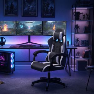 Silla gaming Master altura regulable transpirable negro 115-125x66x60 cm