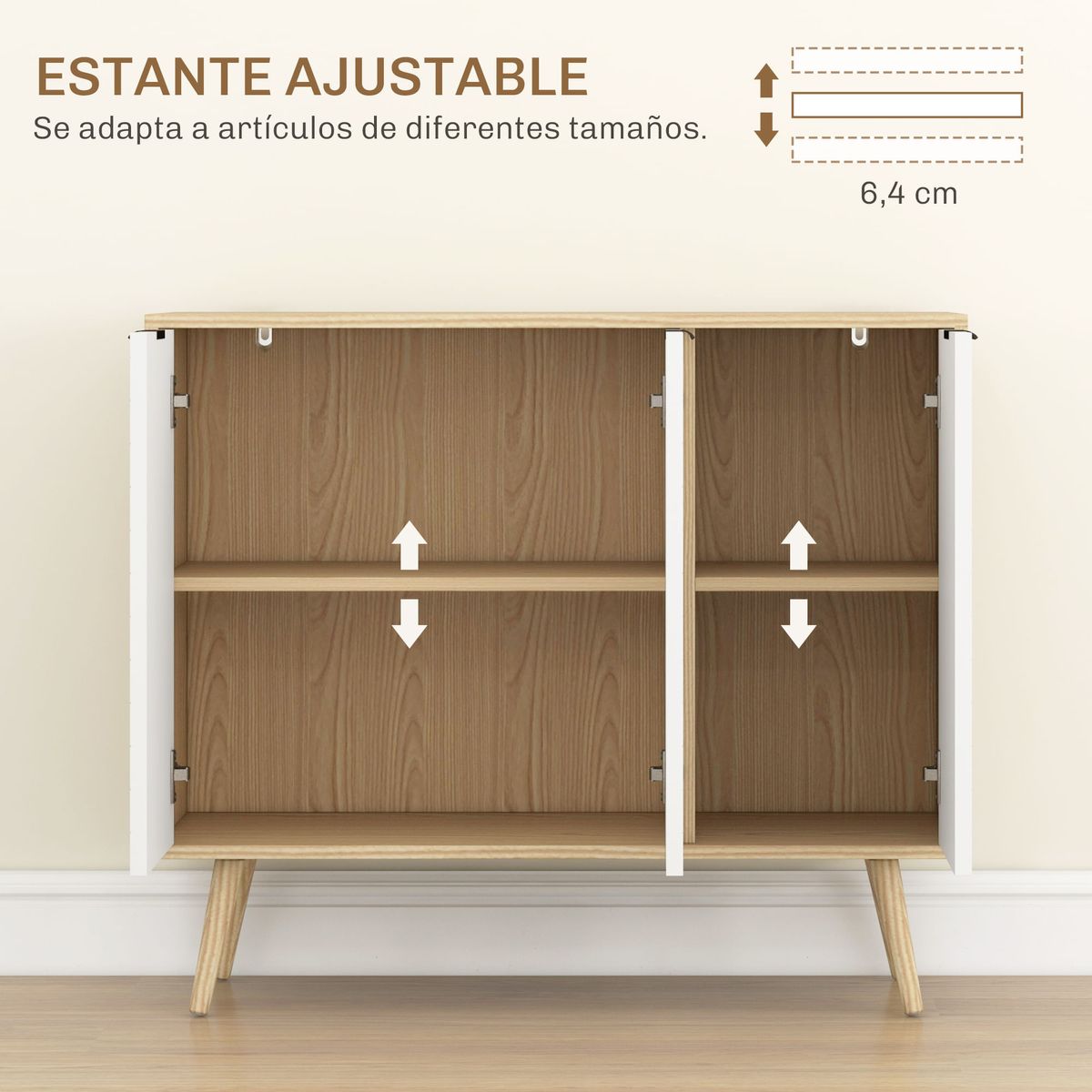 Aparador-Hogar-Homcom-3-puertas-blanco-natural-774x915x35-cm