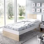 Estructura-de-cama-Dina-con-cabecero-blanco-natural-79x96x195-cm