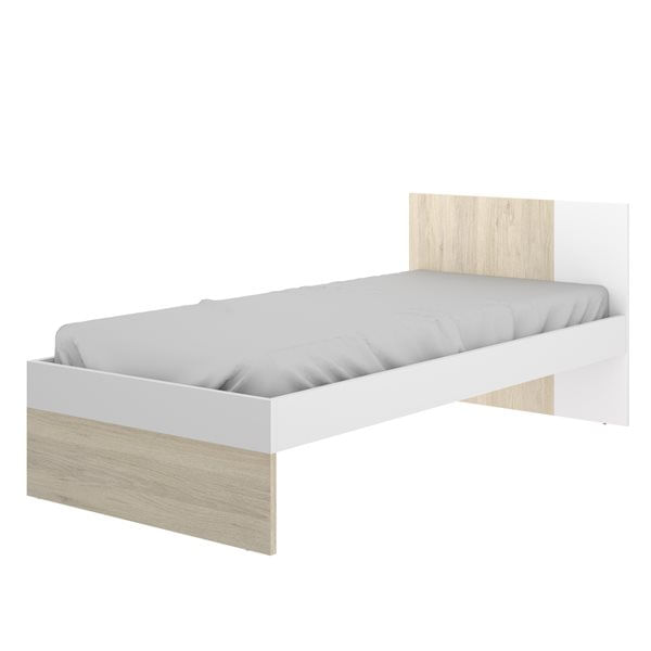 Estructura-de-cama-Dina-con-cabecero-blanco-natural-79x96x195-cm