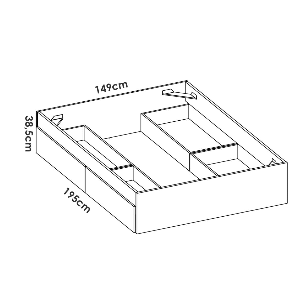 Aro-de-cama-Lago-con-4-cajones-blanco-39x1486x1948-cm-medidas