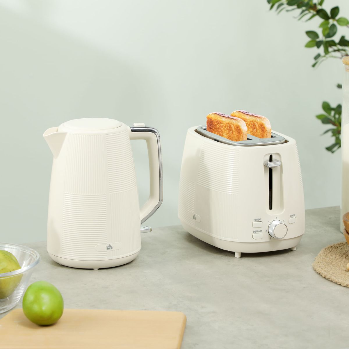 Set-hervidor---tostador-Homcom-2200W-17L-2-rebanadas-crema