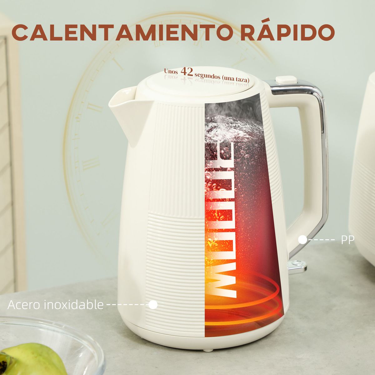Set-hervidor---tostador-Homcom-2200W-17L-2-rebanadas-crema