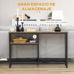 Consola-Nido-Homcom-con-estante-marron-75x120x23-cm-web