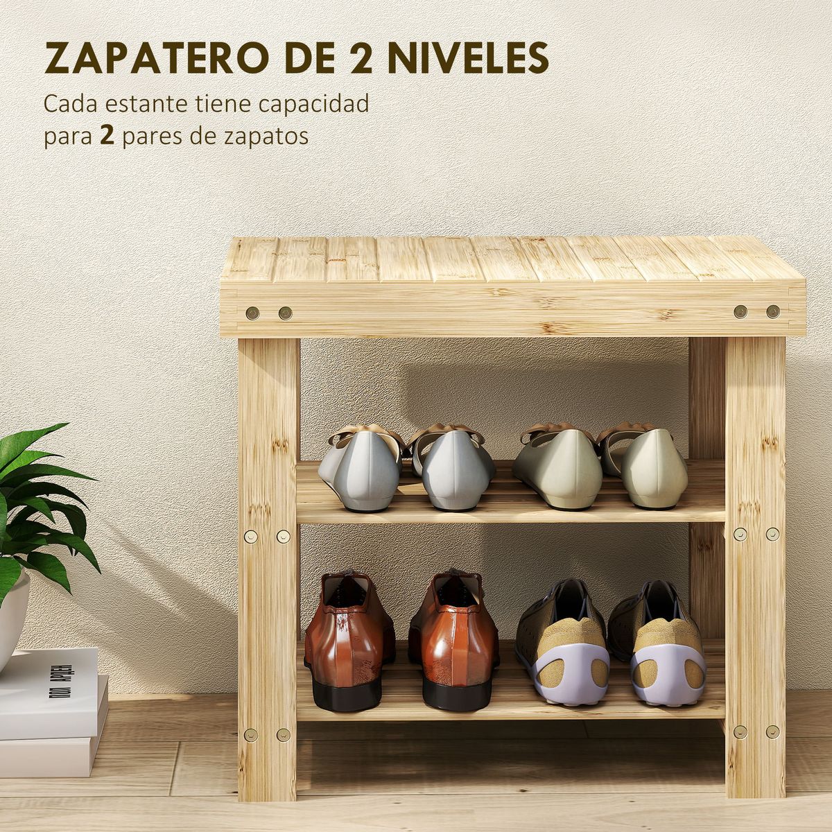 Banco-zapatero-Tarde-Homcom-2-estantes-natural-45x50x28-cm