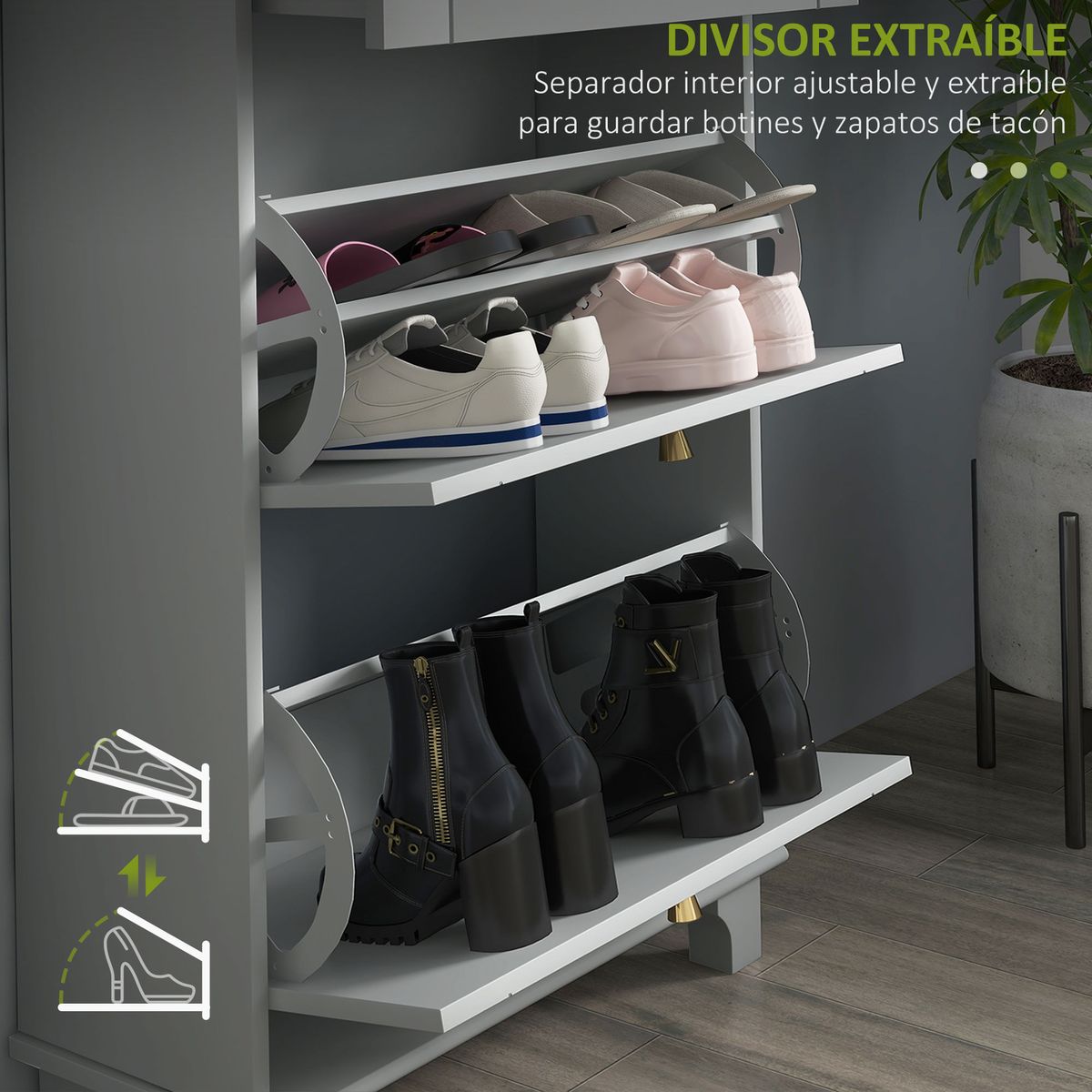 Zapatero-Afternoon-Homcom-cajon-con-2-puertas-gris-985x60x235-cm-zapatero