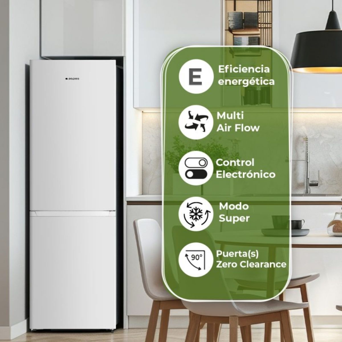 Frigorifico-combi-Aspes-AC185601ENF-No-Frost-304L-E-blanco-186-cm-caracteristicas