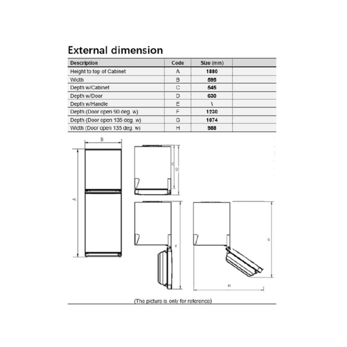 Frigorifico-combi-Aspes-AC188602ENFDX-No-Frost-310L-E-inox-188-cm-medidas