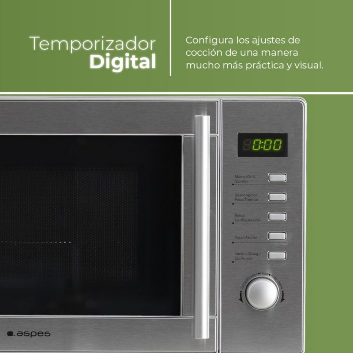 Microondas-Aspes-AMW2700DGX-1000W-20L-con-grill-8-programas-inox