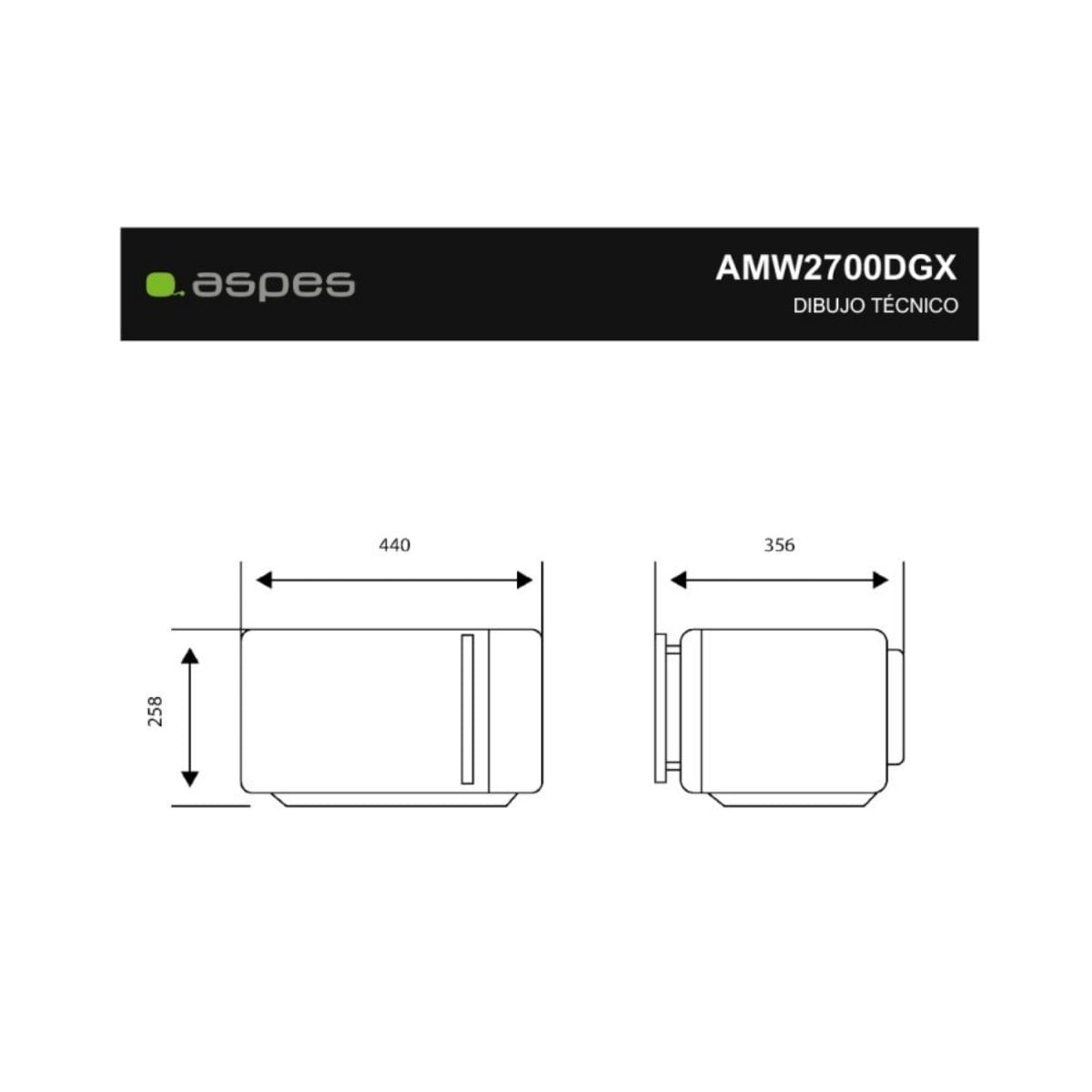 Microondas-Aspes-AMW2700DGX-1000W-20L-con-grill-8-programas-inox-medidas