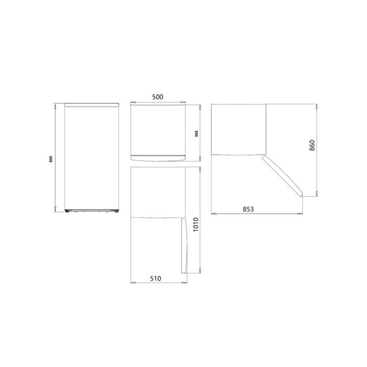 Congelador-vertical-Aspes-ACV855501E-ciclico-91L-E-blanco-55-cm-medidas