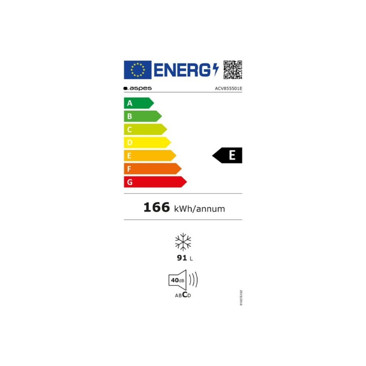 Congelador-vertical-Aspes-ACV855501E-ciclico-91L-E-blanco-55-cm-etiqueta-energetica