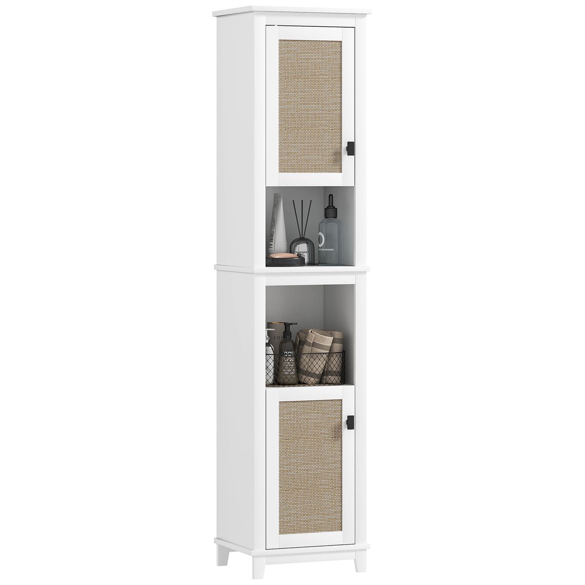 Columna-de-baño-Sahara-Homcom-2-puertas-con-2-compartimentos-blanco-natural-1675x40x30-cm-fondo-blanco