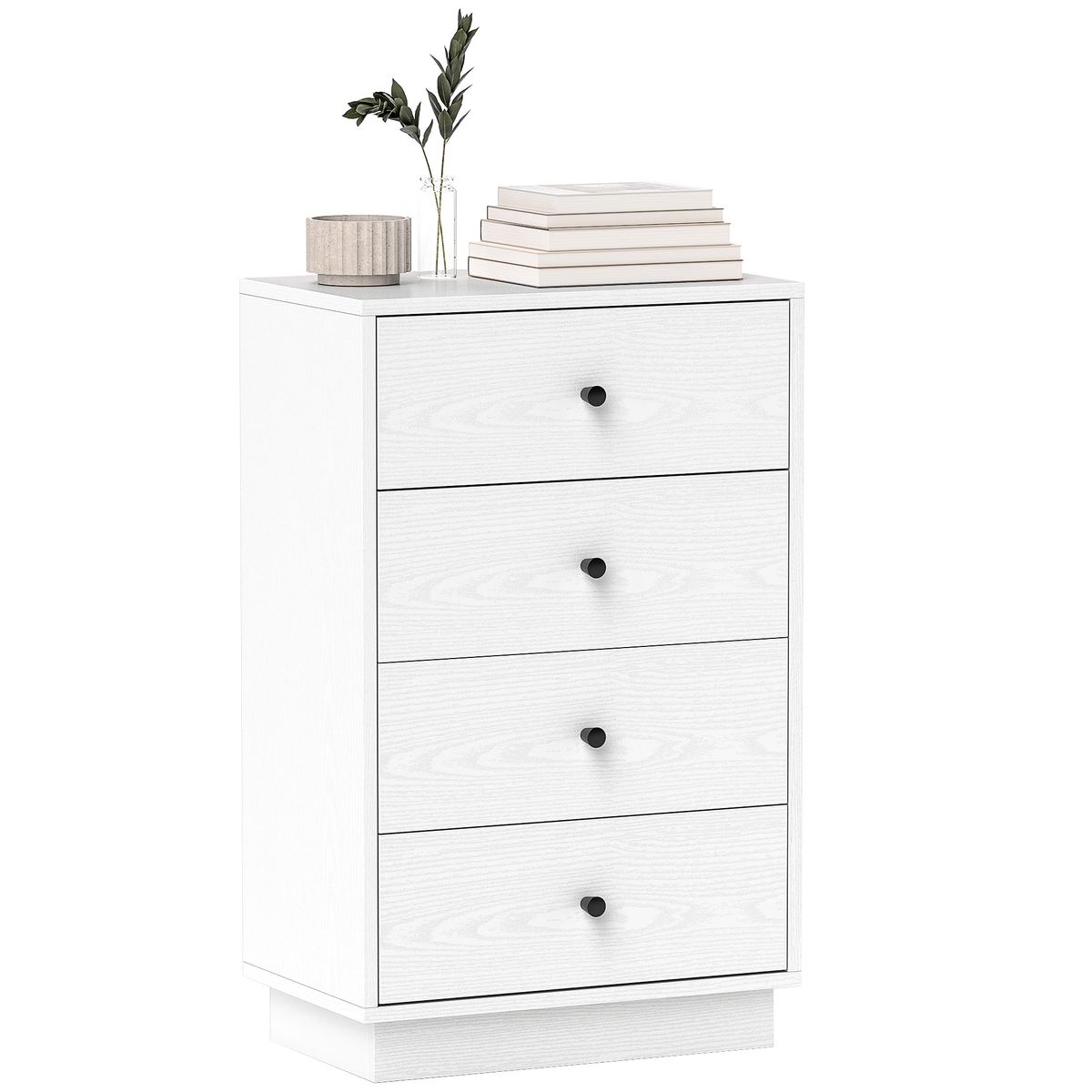 Comoda-Dakar-Homcom-4-cajones-blanco-75x47x29-cm-fondo-blanco