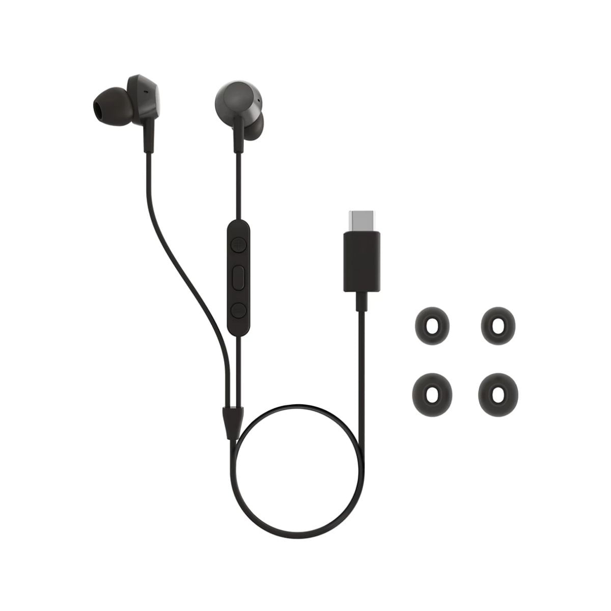 Auriculares-de-boton-Philips-TAE5008BK-con-microfono-USB-C-negro-accesorios