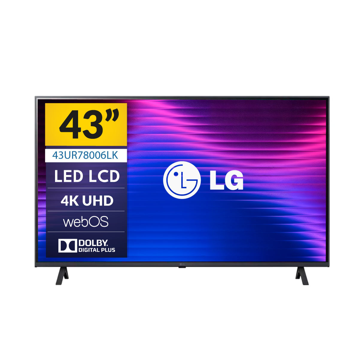 Televisor-Smart-TV-LG-43UR78006LK-43’’-UHD-4K-WebOS23-G-negro-fondo-blanco