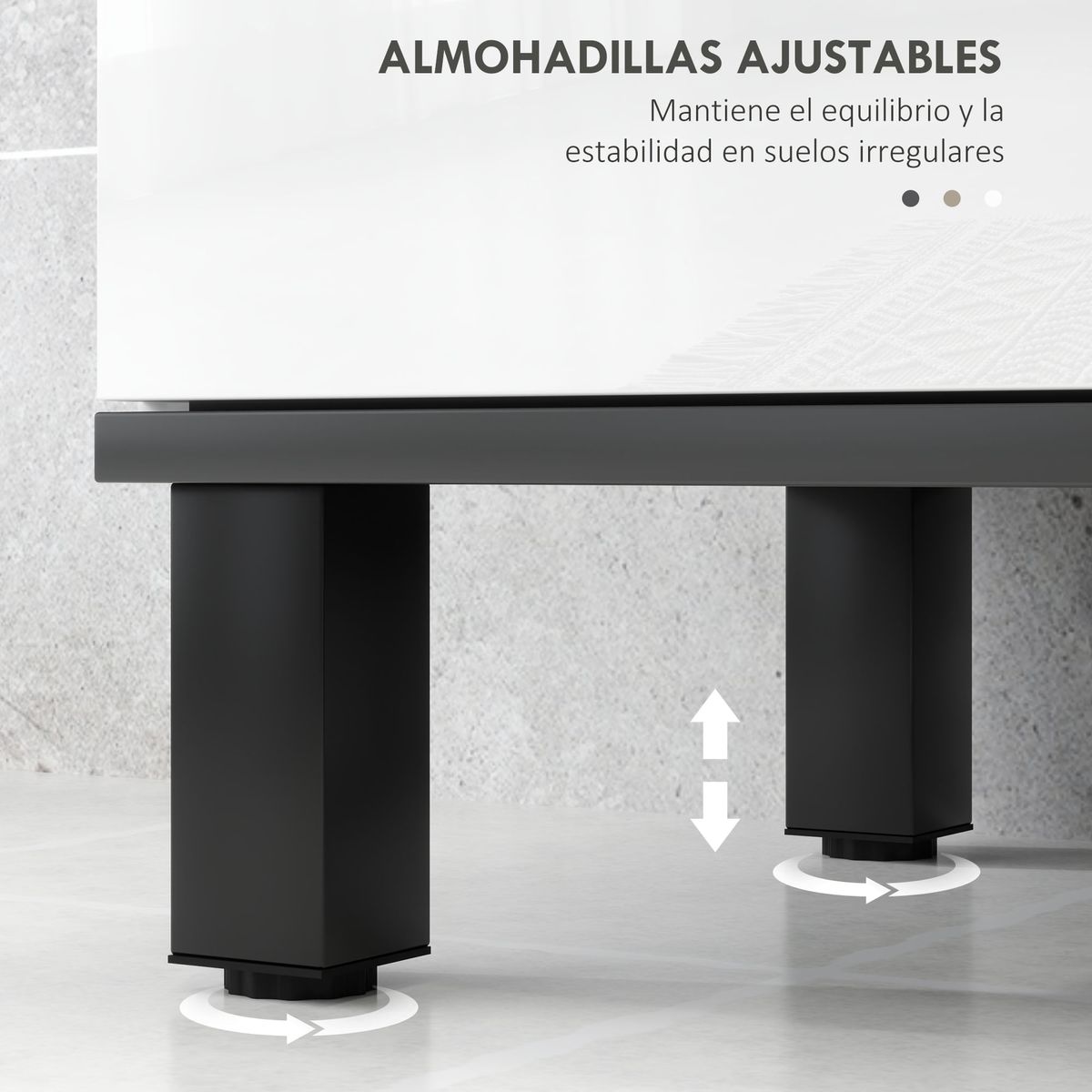 Mueble-de-baño-Amalfi-Homcom-2-puertas-blanco-negro-60x80x34-cm