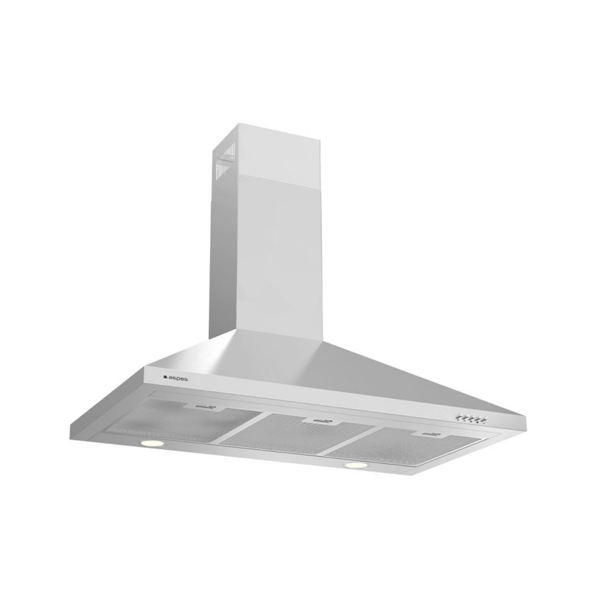 Campana-piramidal-Aspes-ACPP901AIX-233W-6232-m³-h-A-inox-90-cm-fondo-blanco