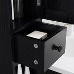 Columna-de-baño-Over-Homcom-2-puertas-con-portarrollos-negro-detalle