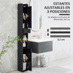 Columna-de-baño-Over-Homcom-2-puertas-con-portarrollos-negro-ambientada