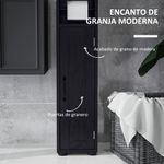 Columna-de-baño-Over-Homcom-2-puertas-con-portarrollos-negro-185x20x20-cm
