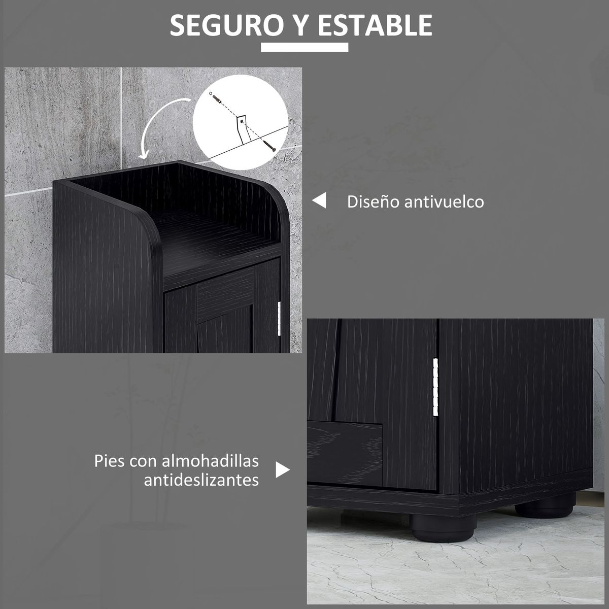 Columna-de-baño-Over-Homcom-2-puertas-con-portarrollos-negro-185x20x20-cm