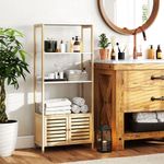 Estanteria-de-baño-Nalya-Homcom-de-bambu-natural-138x63x30-cm