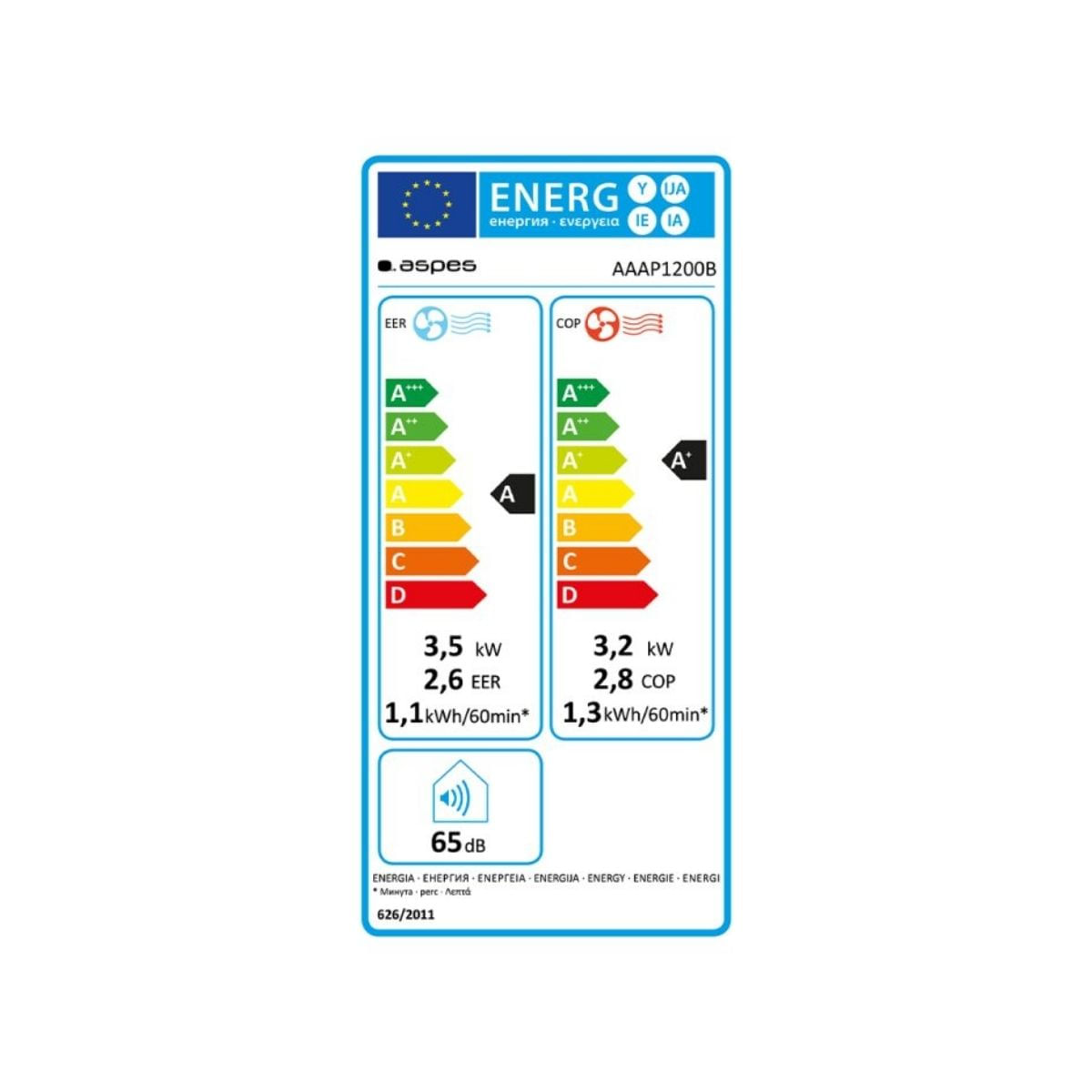 Aire-acondicionado-portatil-Aspes-AAAP1200B-modo-frio-calor-3000-frigorias-R290-A-