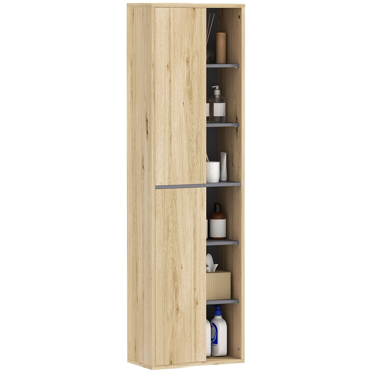 Mueble-de-baño-Elna-Homcom-alto-natural