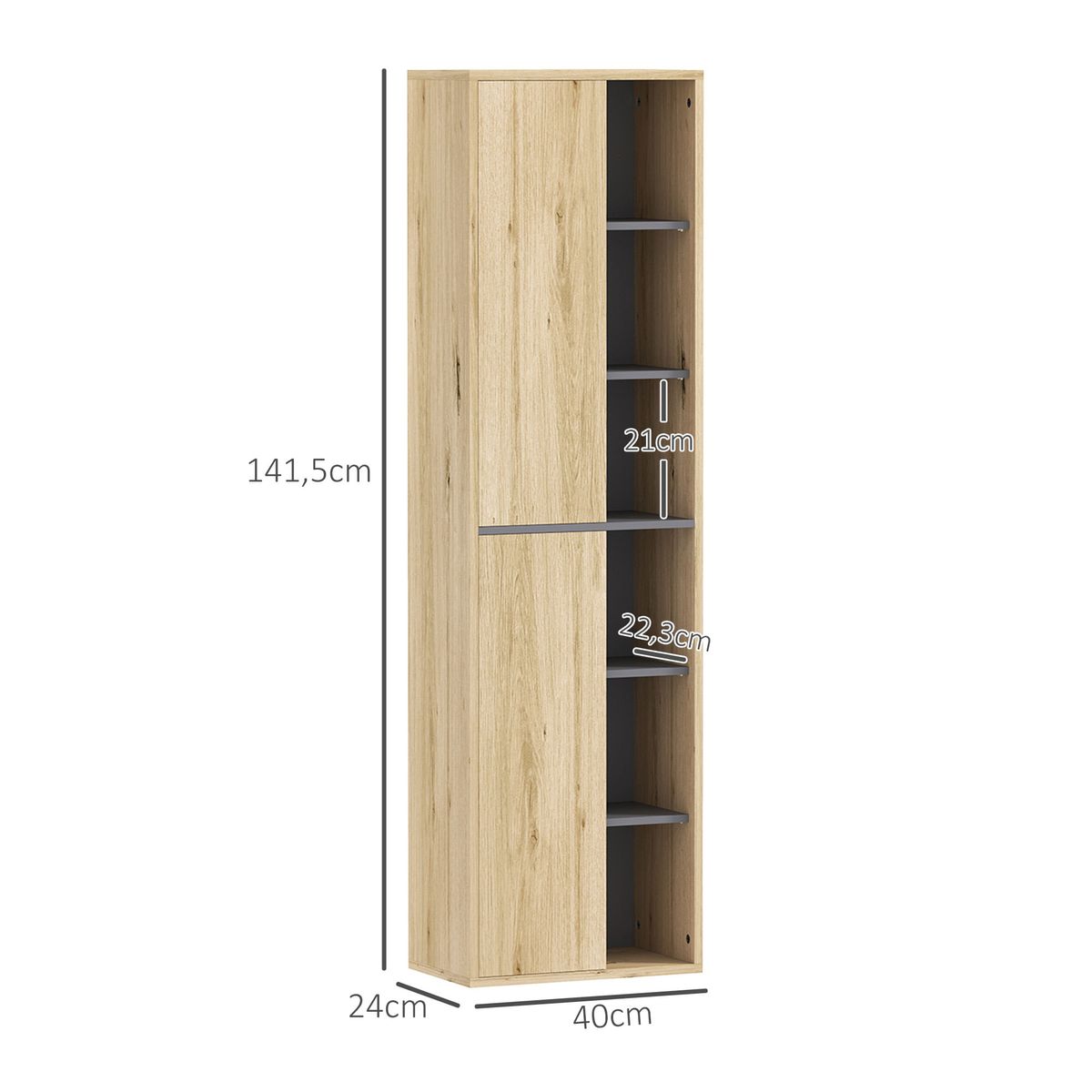 Mueble-de-baño-Elna-Homcom-alto-natural