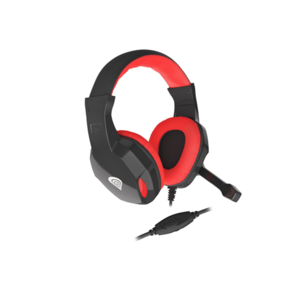 Auriculares-de-diadema-Genesis-Argon-110-con-cable-rojo