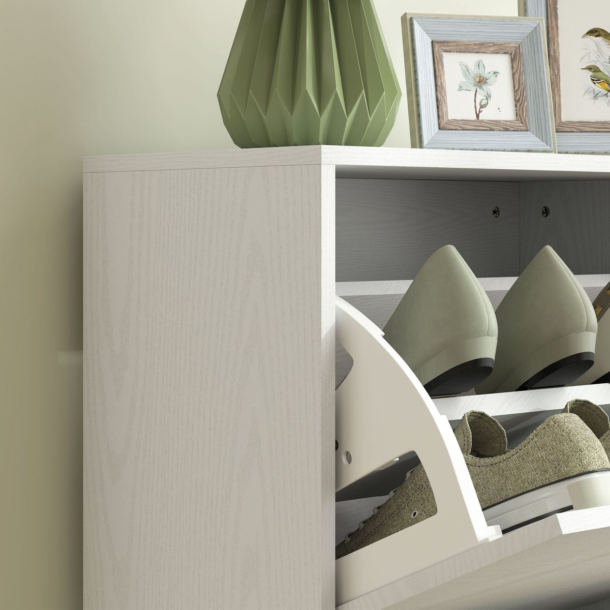 Armario-zapatero-Loir-Homcom-de-madera-liso-blanco-85x47x26-cm