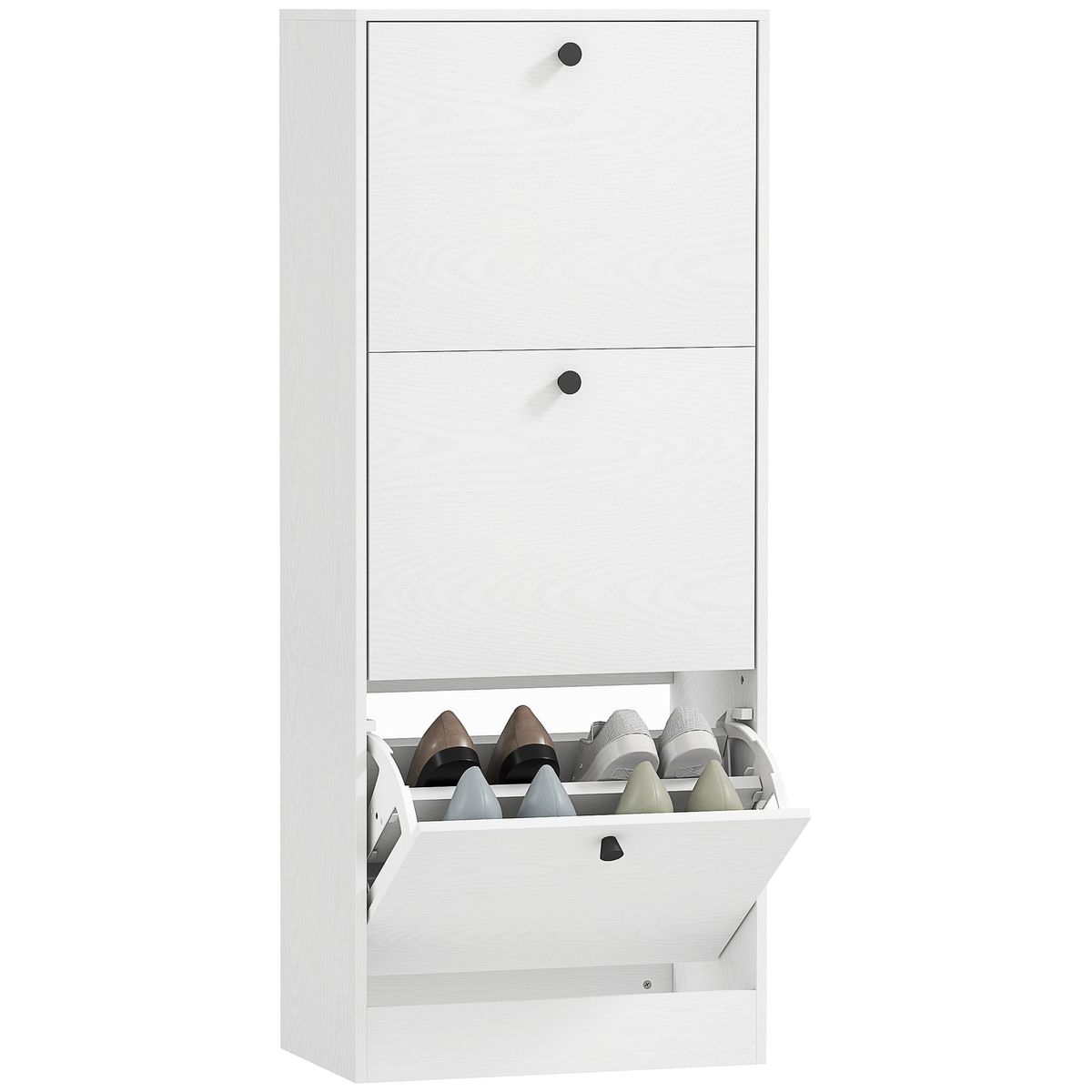 Zapatero-Emue-Homcom-de-3-cajones-liso-blanco-115x47x28-cm