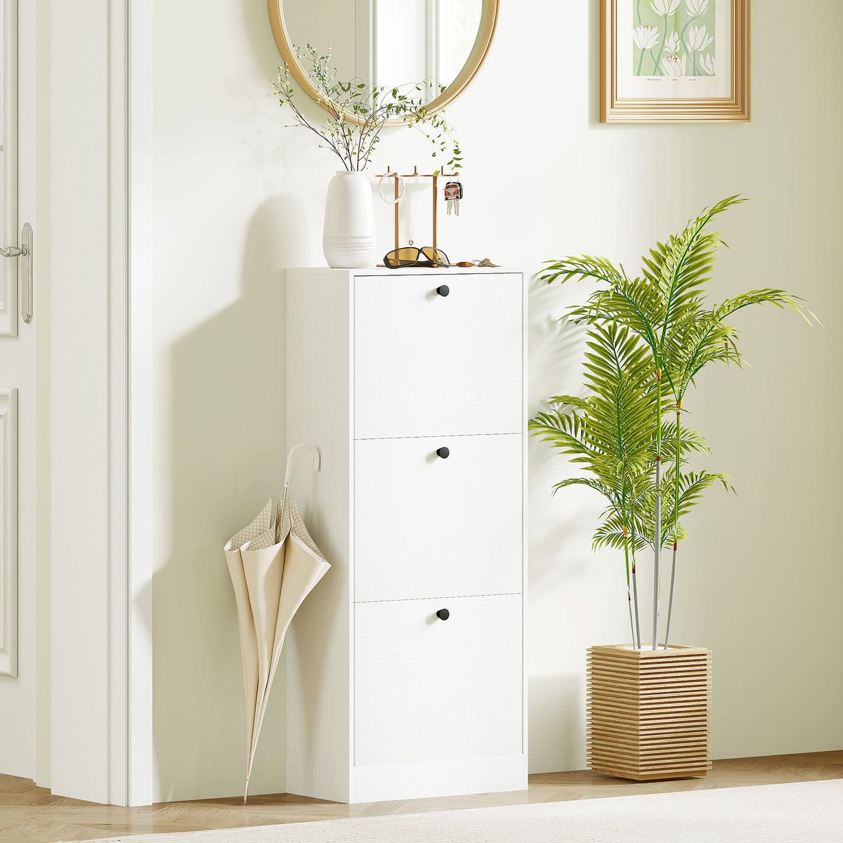 Zapatero-Emue-Homcom-de-3-cajones-liso-blanco-115x47x28-cm