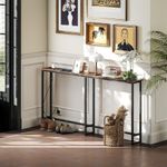 Consola-Rowan-Homcom-estrecha-marron-rustico-80x20x160-cm