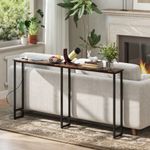 Consola-Rowan-Homcom-estrecha-marron-rustico-80x20x160-cm
