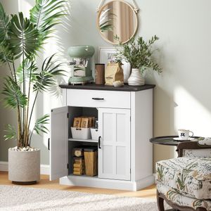 Aparador Emory Homcom 1 cajón + 2 puertas blanco