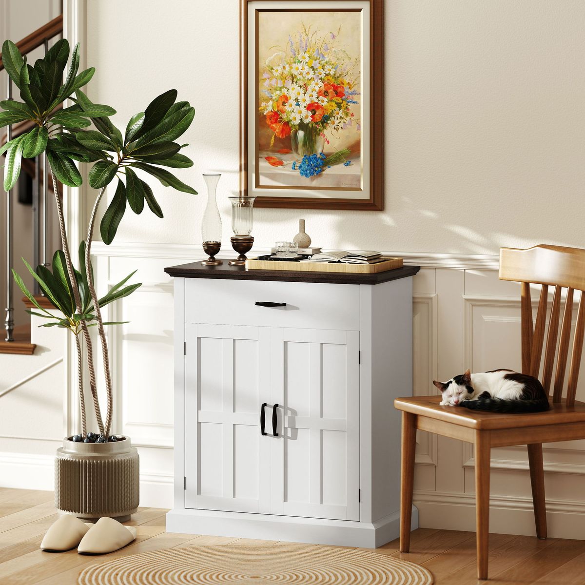 Aparador-Emory-Homcom-rustico-blanco-915x752x40-cm