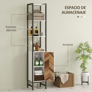 Mueble de baño Nara Homcom alto nogal 170x30x30 cm