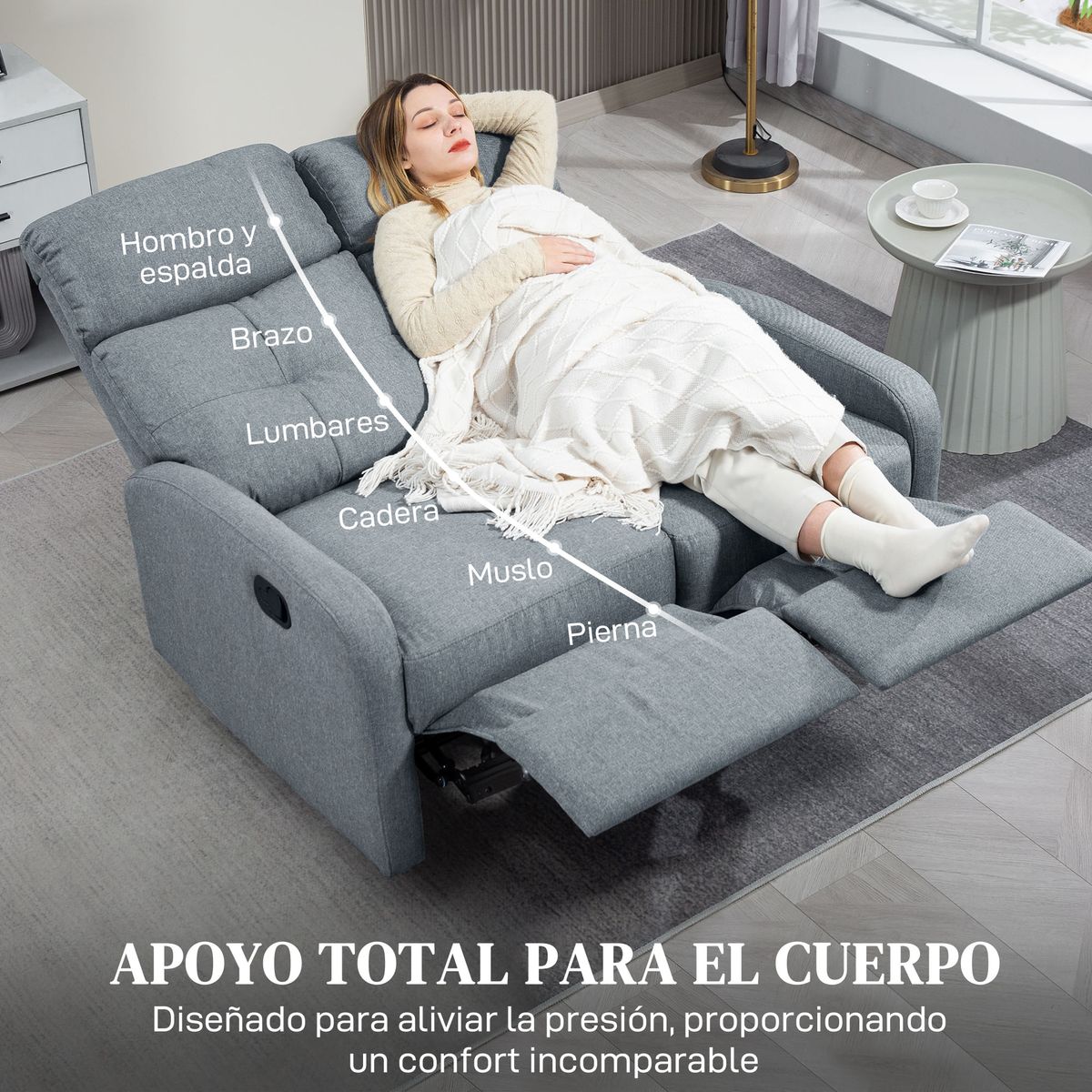 Sofa-Andros-Homcom-reclinable-gris-101x118x95-cm