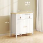 Aparador-Skadi-Homcom-efecto-roble-blanco-90x80x40-cm